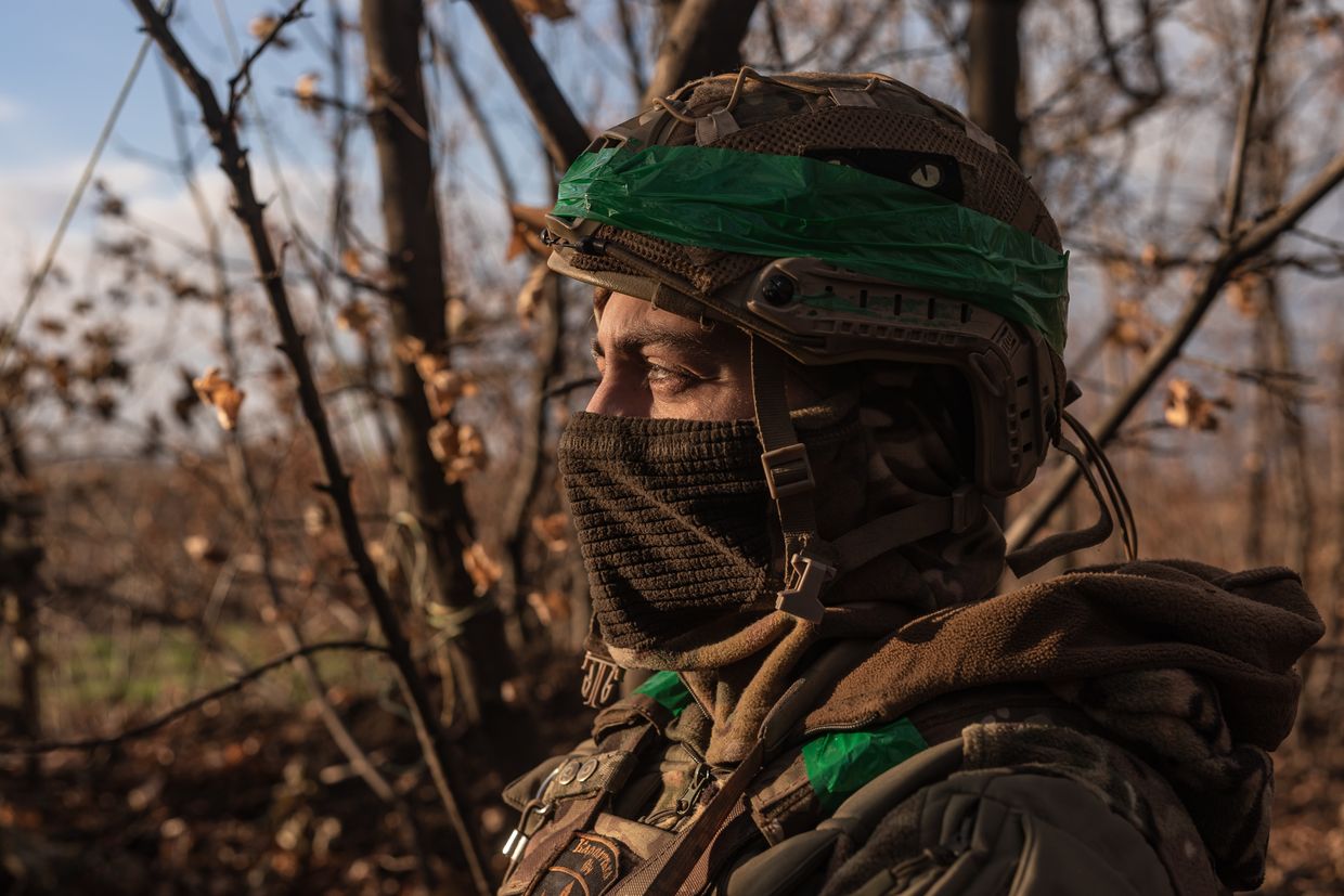 A Ukrainian soldier in his fighting position near Toretsk, Donetsk Oblast, Ukraine, on Nov. 17, 2024. 