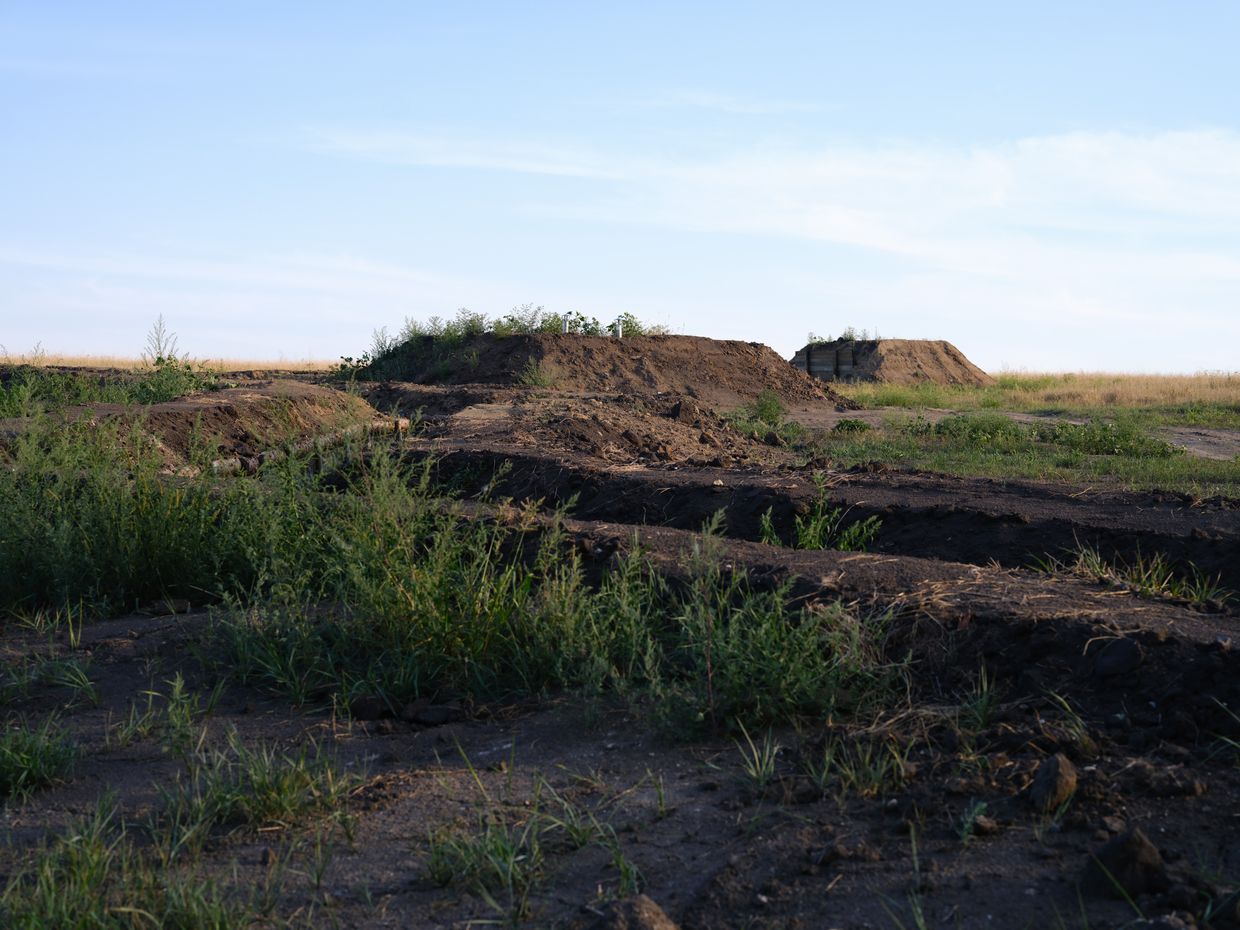 Fortifications of the Armed Forces of Ukraine, Donetsk Oblast, Ukraine, in Aug. 2024. 