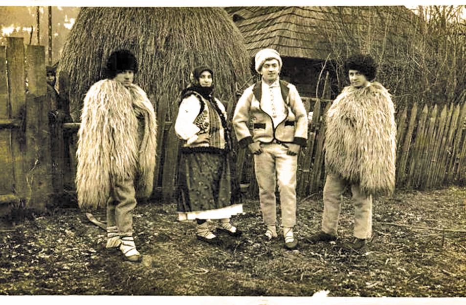 Traditional Hutsul outerwear “gunia,” a shag fur coat from western Ukraine that weighs around six kilos (13 pounds). 