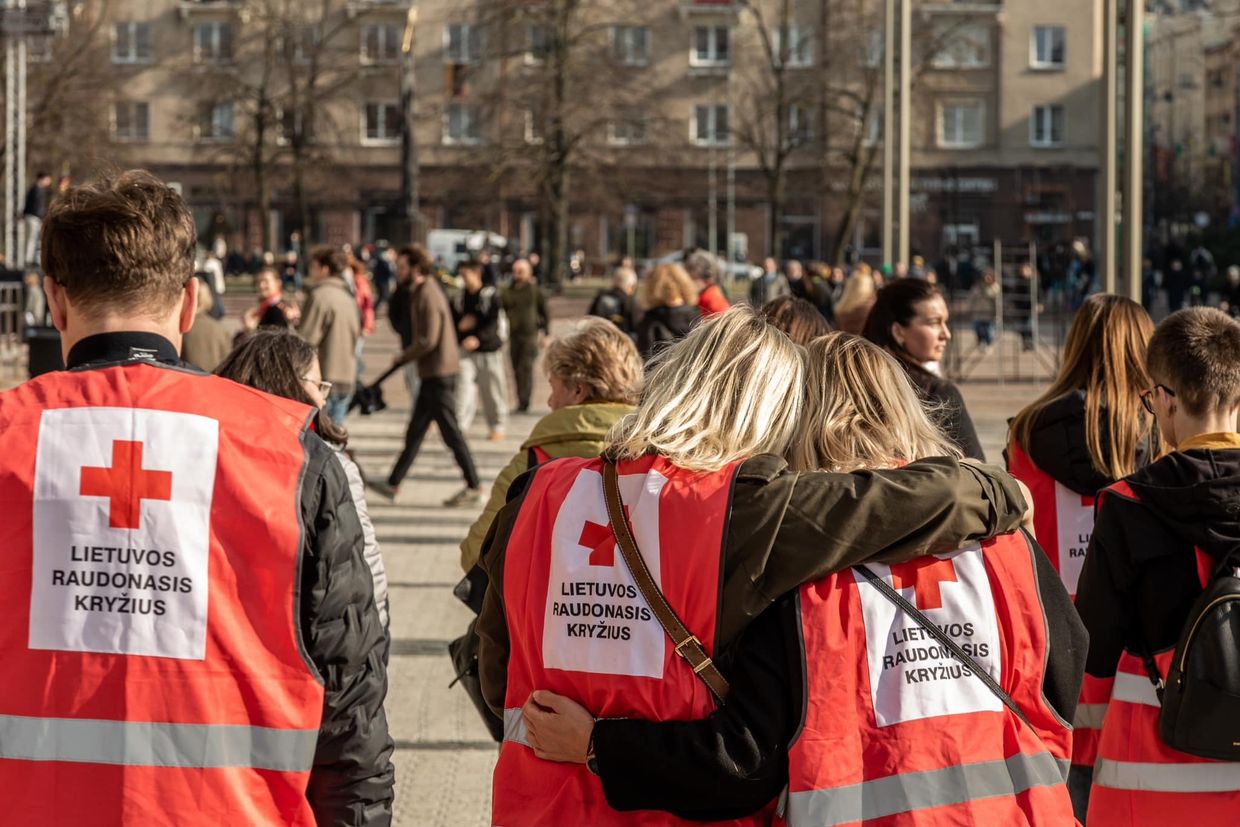 Civilian security excursions in Vilnius, Lithuania on March 11, 2025.