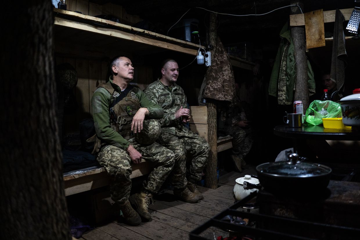 Ukrainian soldiers wait underground for orders amid the Russia-Ukraine war in Sumy Oblast, Ukraine, on Sept. 30, 2024.