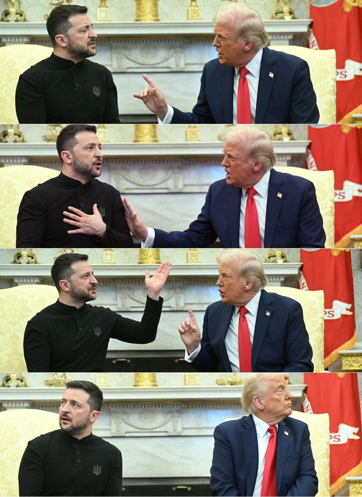 US President Donald Trump and President Volodymyr Zelensky meet in the Oval Office of the White House in Washington, DC, U.S. on Feb. 28, 2025