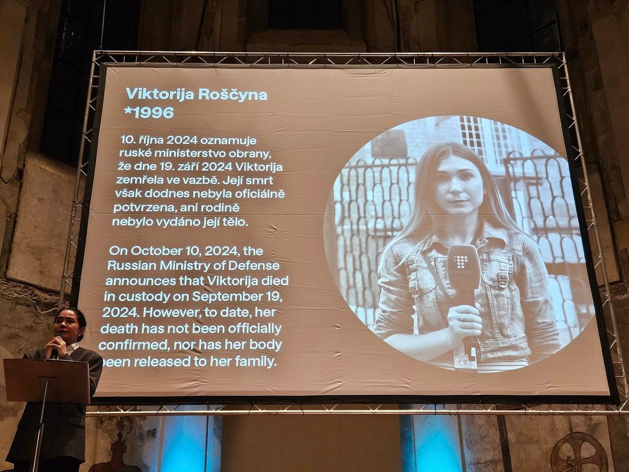 Journalist Viktoria Roshchyna receives posthumous human rights award