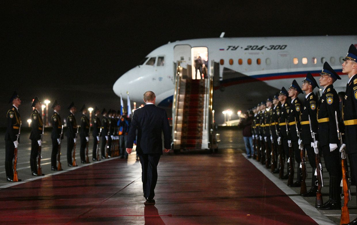 Russian President Vladimir Putin at Vnukovo Airport in Moscow, Russia, on Aug. 1, 2024.