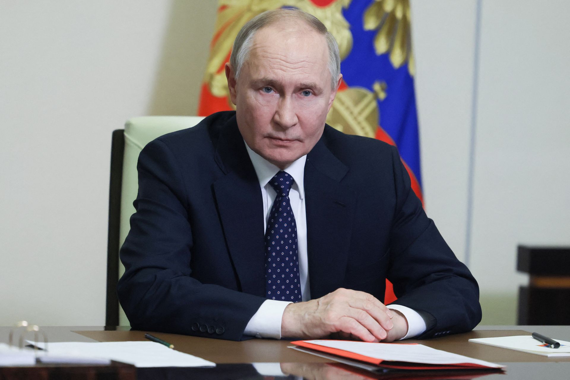 Russian President Vladimir Putin outside Moscow, Russia, on March 14, 2025.