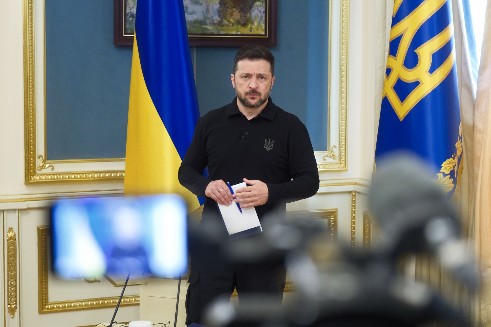 President Volodymyr Zelensky in Kyiv, Ukraine, on April 22, 2025.