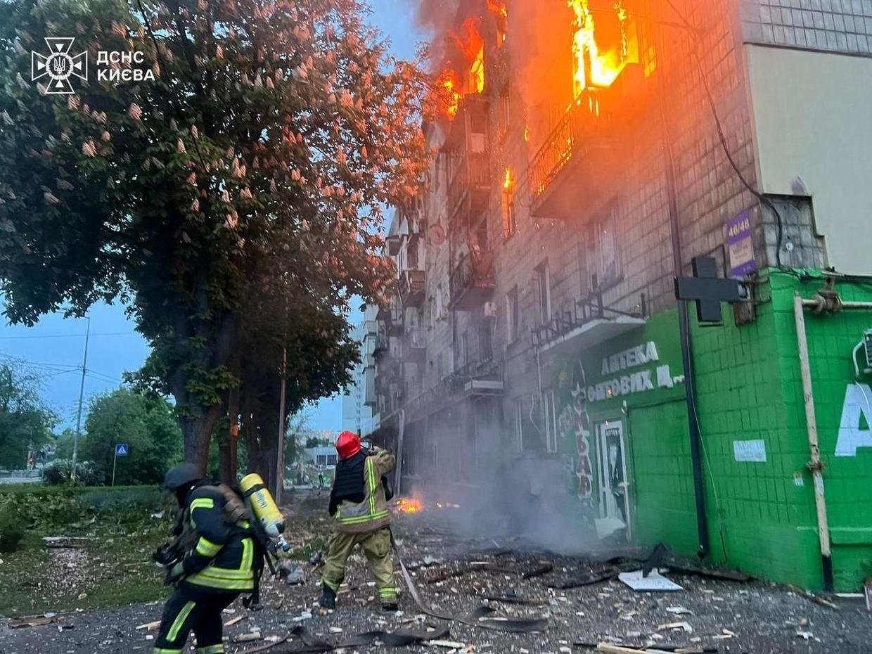 Russian missile, drone attack on Kyiv kills 2, injures 8