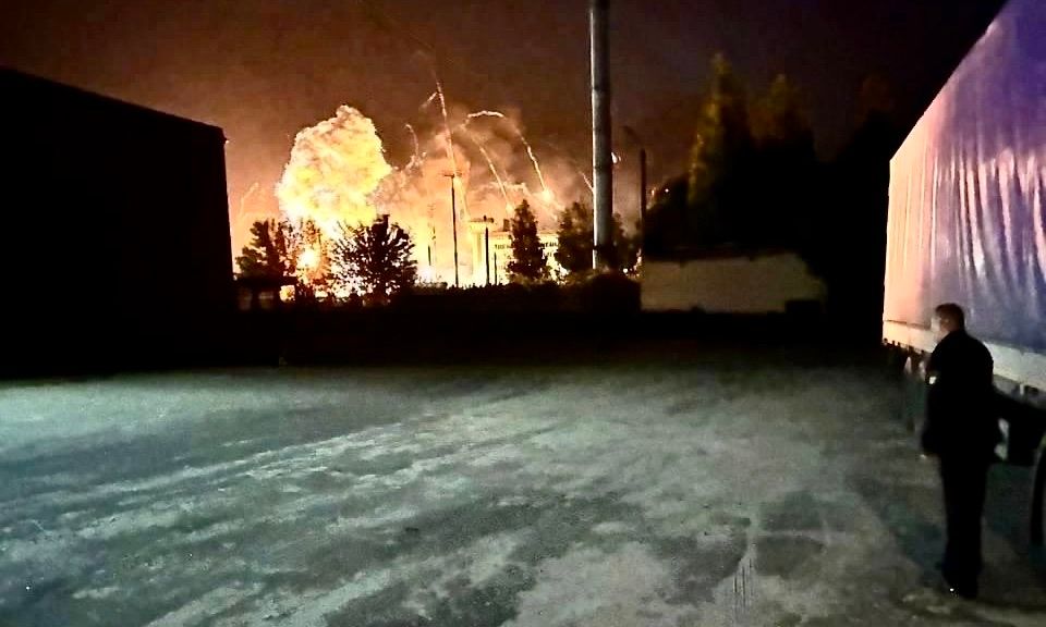 Ukrainian drone attack destroys helicopter at Russian airfield in Bryansk, media says