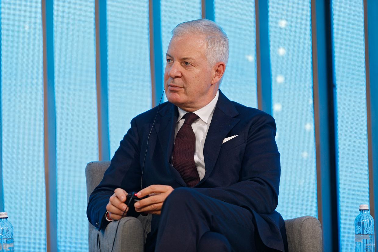 Secretary General of the International Chamber of Commerce (ICC) John Denton in Kyiv, Ukraine, on Nov. 7, 2024. (Ukrinform / NurPhoto via Getty Images)