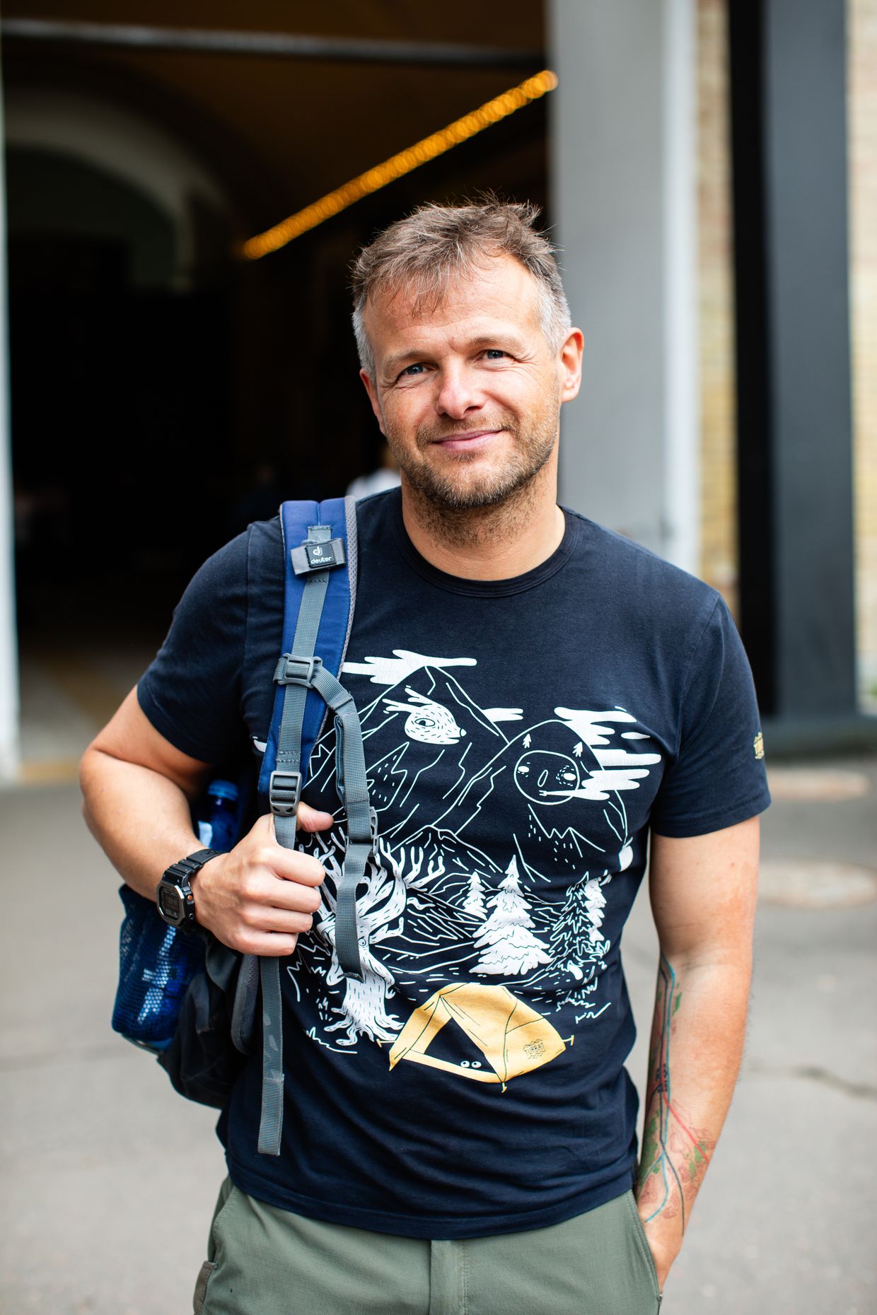 Artem Chapeye attends the 13th International Book Arsenal Festival in Kyiv, Ukraine, on May 30, 2025.