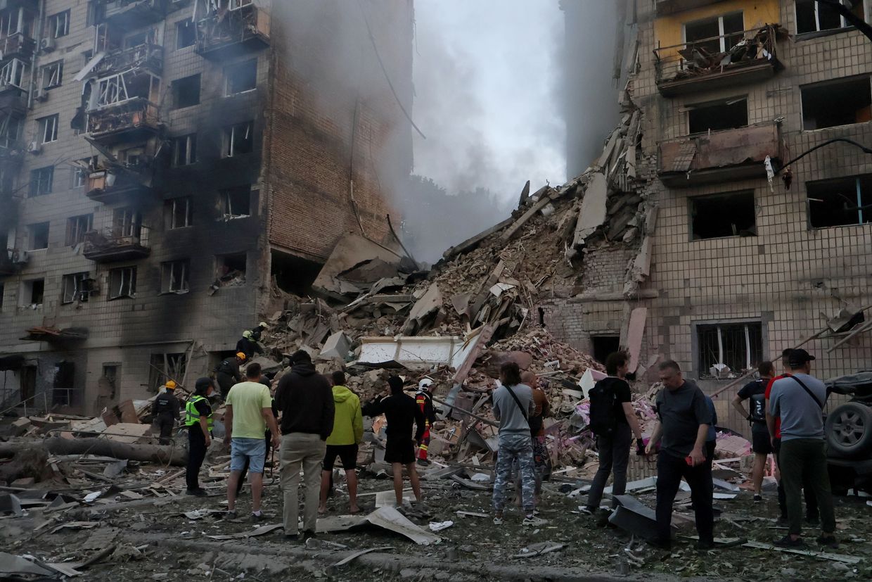 ‘He said he wasn’t going anywhere’ — Russian strikes kill 14 in Kyiv as survivors search for missing