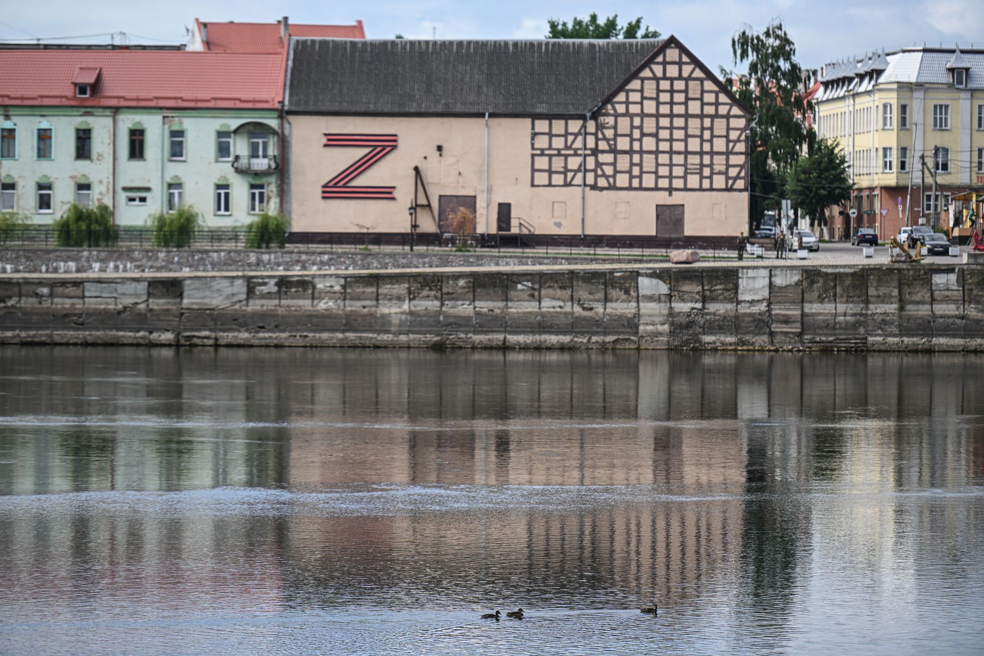 A giant letter Z is seen from Pagegiai, Lithuania, near Kaliningrad.