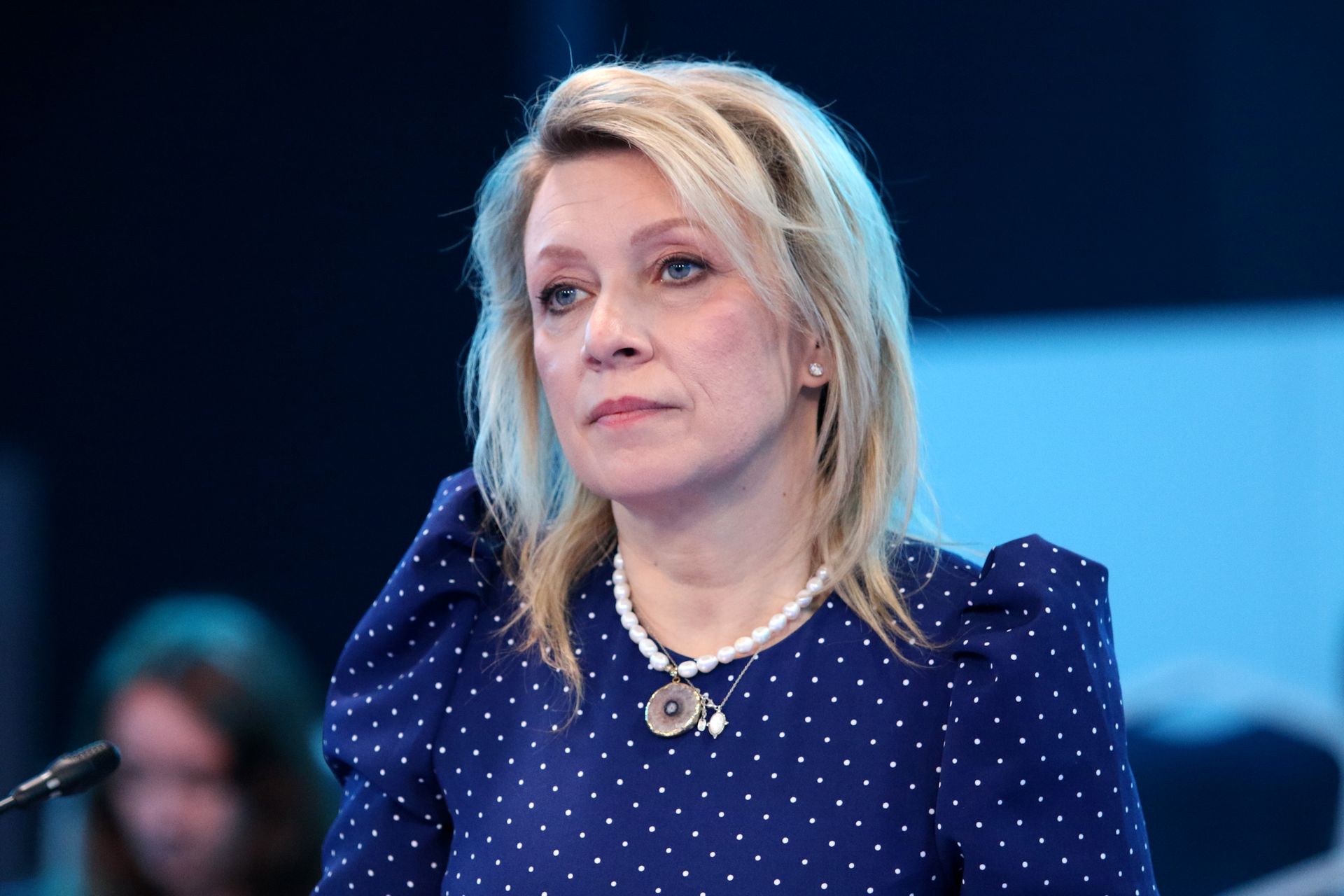 Maria Zakharova, in Saint Petersburg, Russia, on June 20, 2025. 