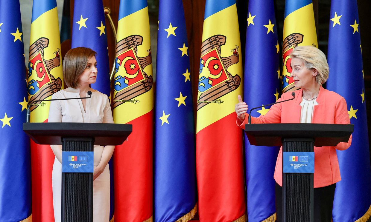 EU to help Moldova fight hybrid attacks from 'agents of autocracy,' von der Leyen says ahead of September election
