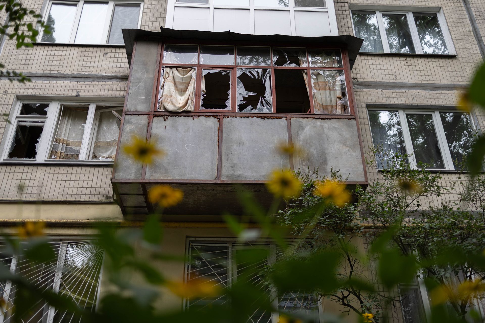 The consequences of Russian overnight attack in Kyiv, Ukraine on July 31, 2025