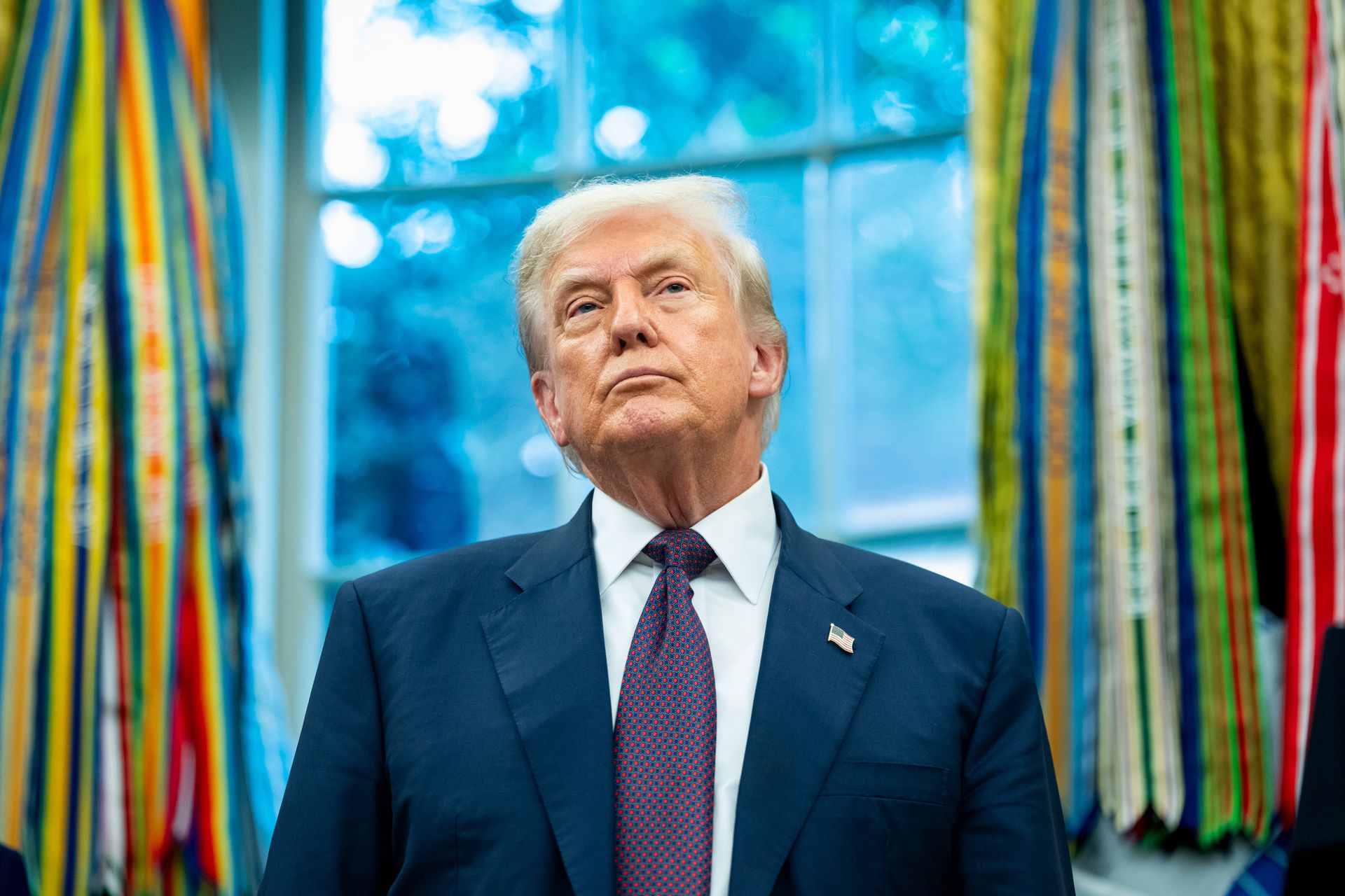 U.S. President Donald Trump in the Oval Office of the White House in Washington, D.C., U.S. on Aug. 6, 2025. 