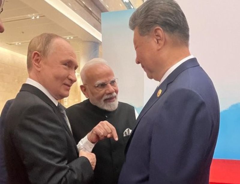 Putin meets Modi, Xi at China's SCO summit, again blames NATO enlargement for Russia-Ukraine war