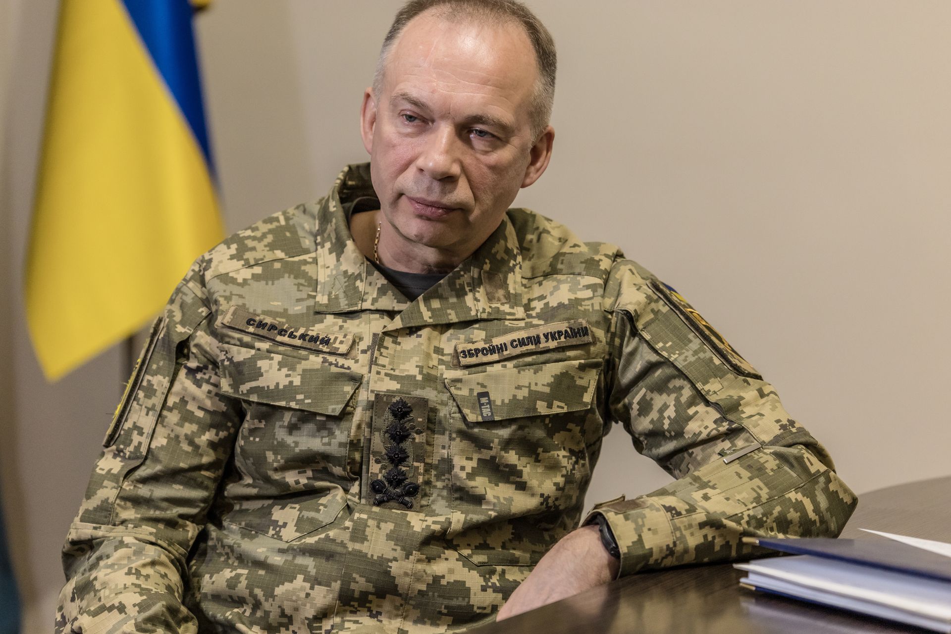 Oleksandr Syrskyi, Commander-in-Chief of the Armed Forces of Ukraine, during an interview in Kyiv, Ukraine, on July 19, 2025.