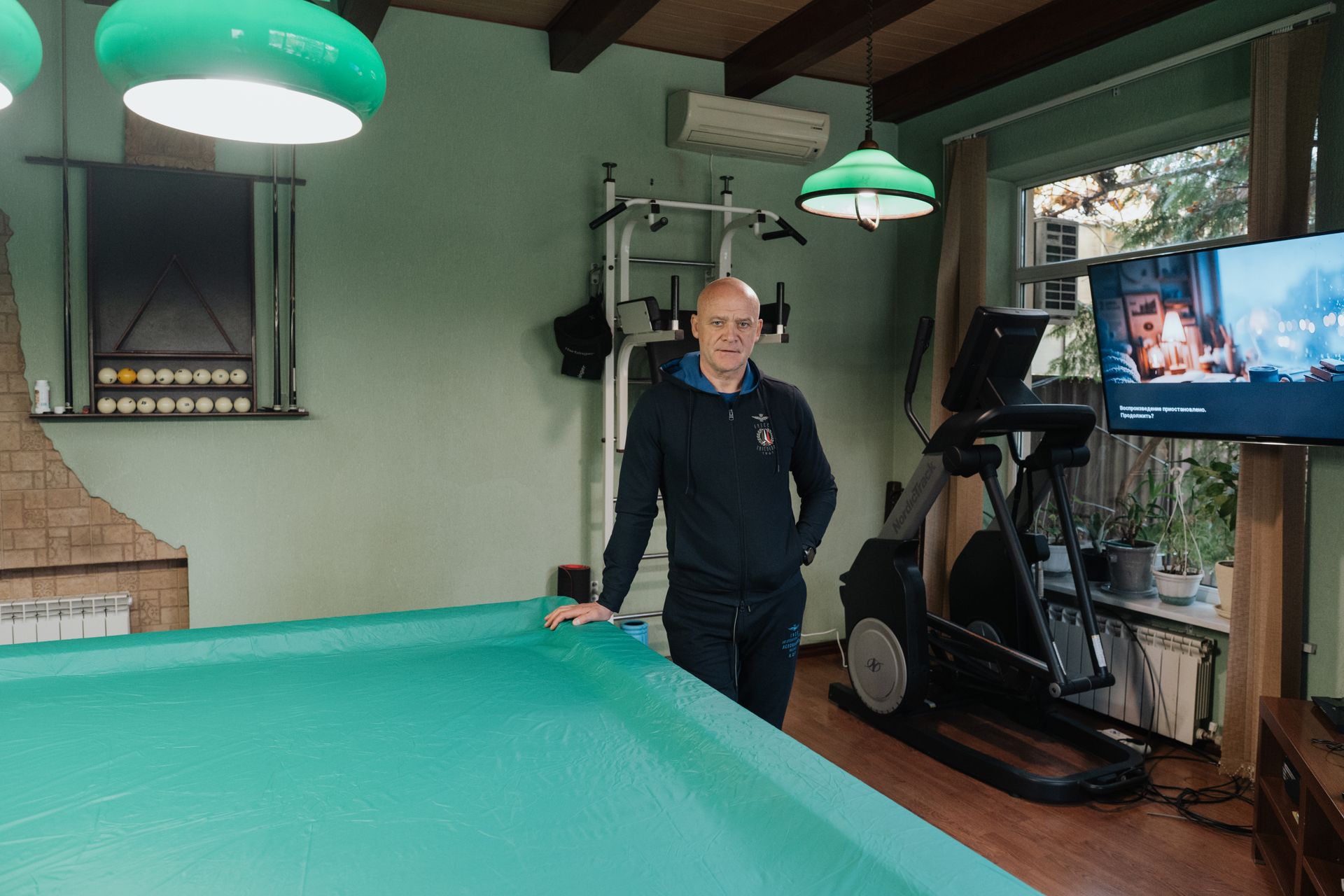 Hennadiy Trukhanov in his home, in Odesa, Ukraine on Nov. 6, 2025. 