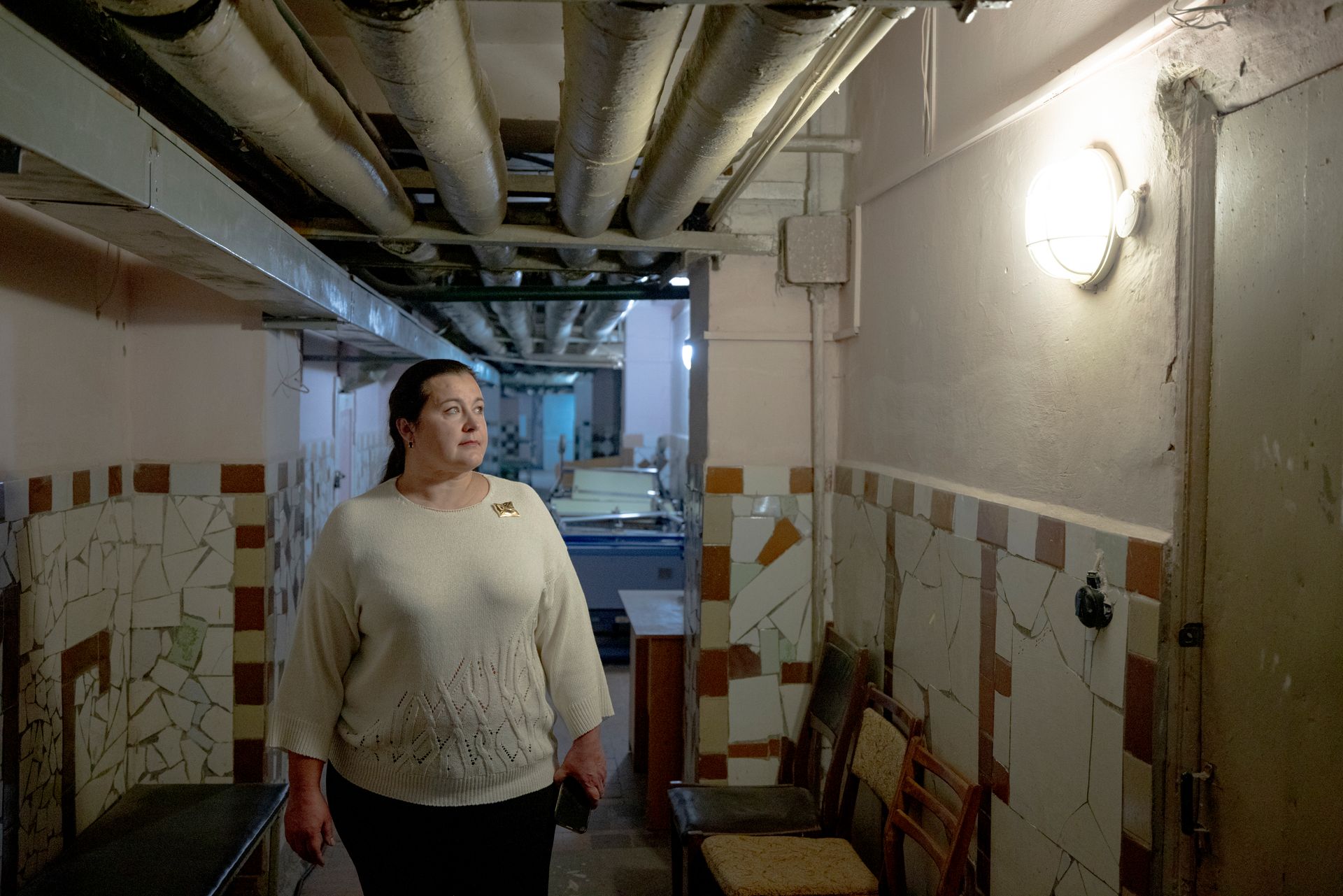 Tetiana Lebedieva, General Director of the Chernihiv Regional Children’s Hospital, in Chernihiv, Ukraine, on Nov. 6, 2025.