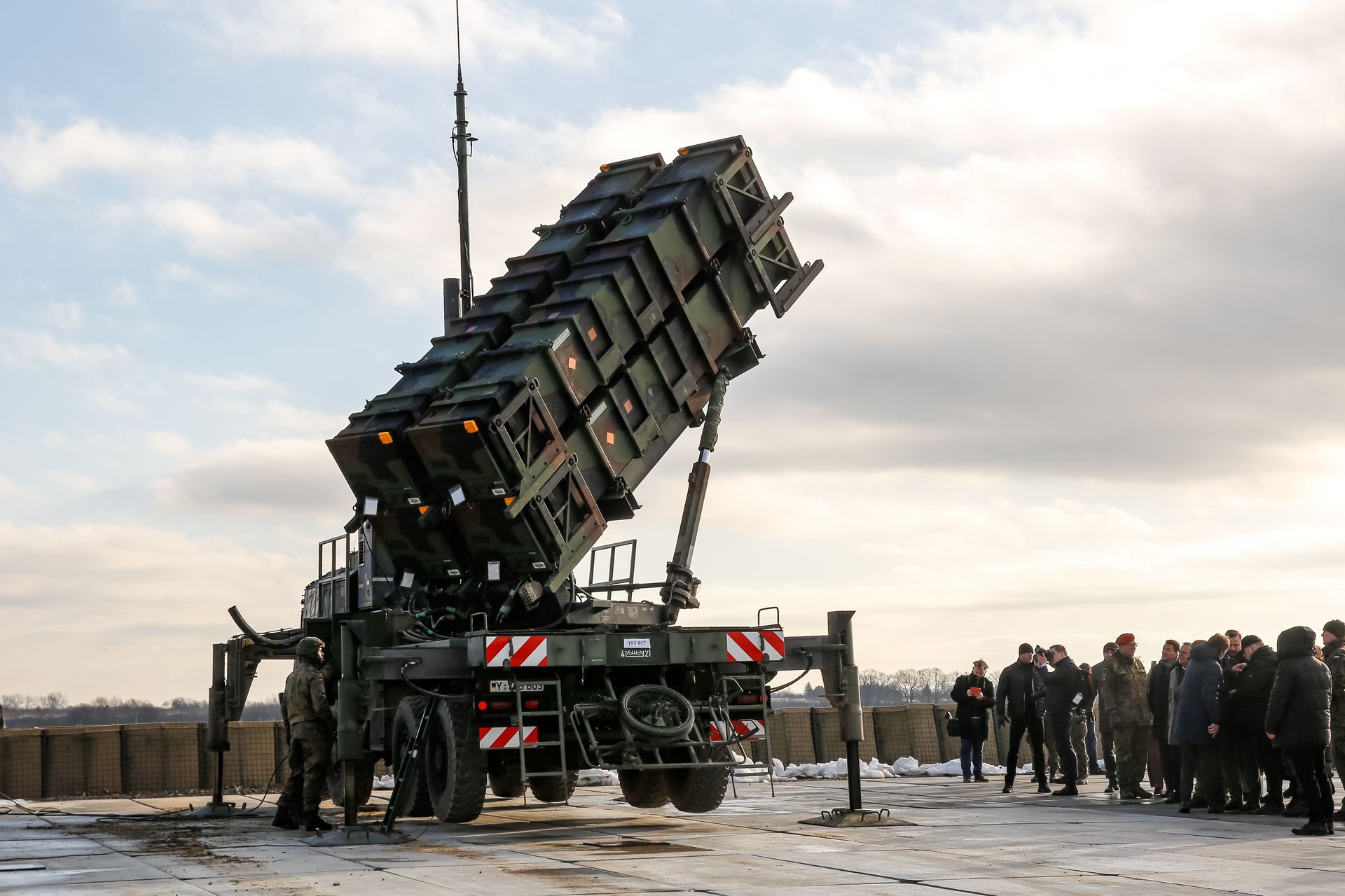 German servicemen operate a launcher of the MIM-104 Patriot surface-to-air defense system in Jasionka near Rzeszow, Poland, on Jan. 23, 2025