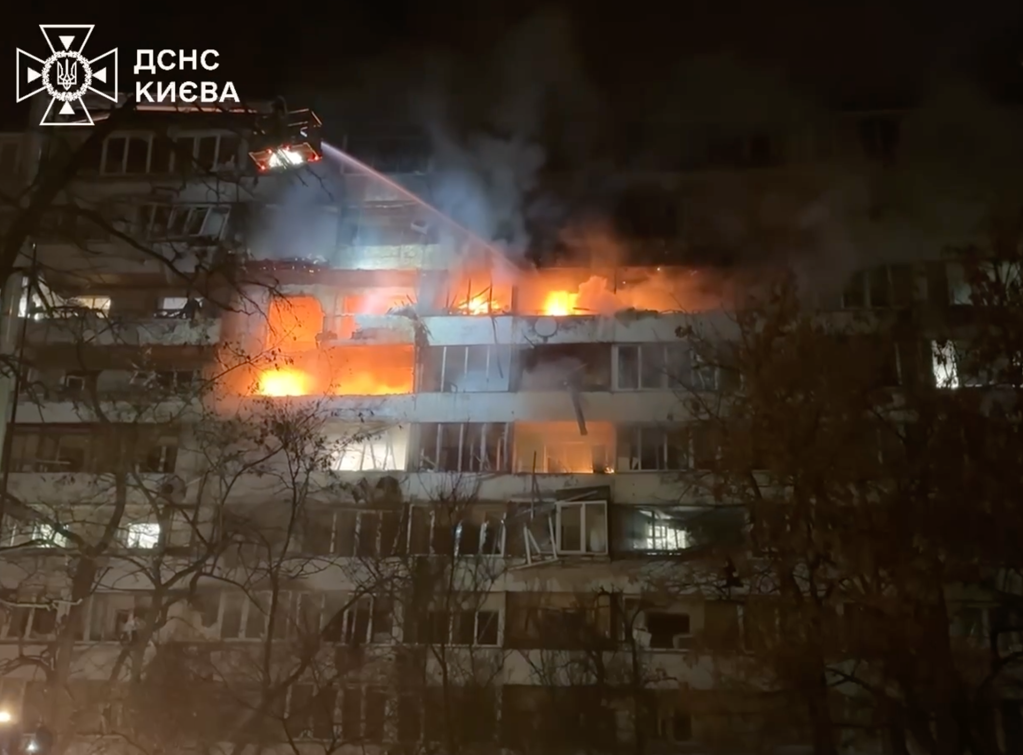 Ukrainian homes burn as Russian missiles hit Kyiv — at least 2 killed, 5 injured in mass attack