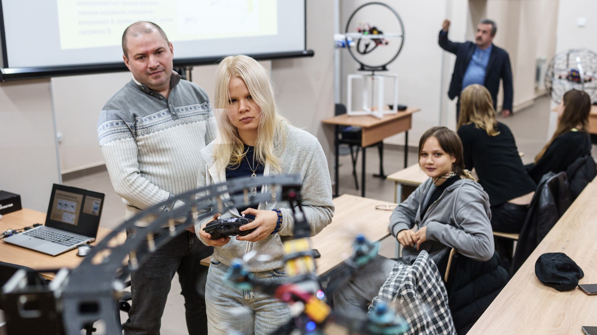 In bomb-shelter classrooms, Ukrainian university students turn to weapons engineering