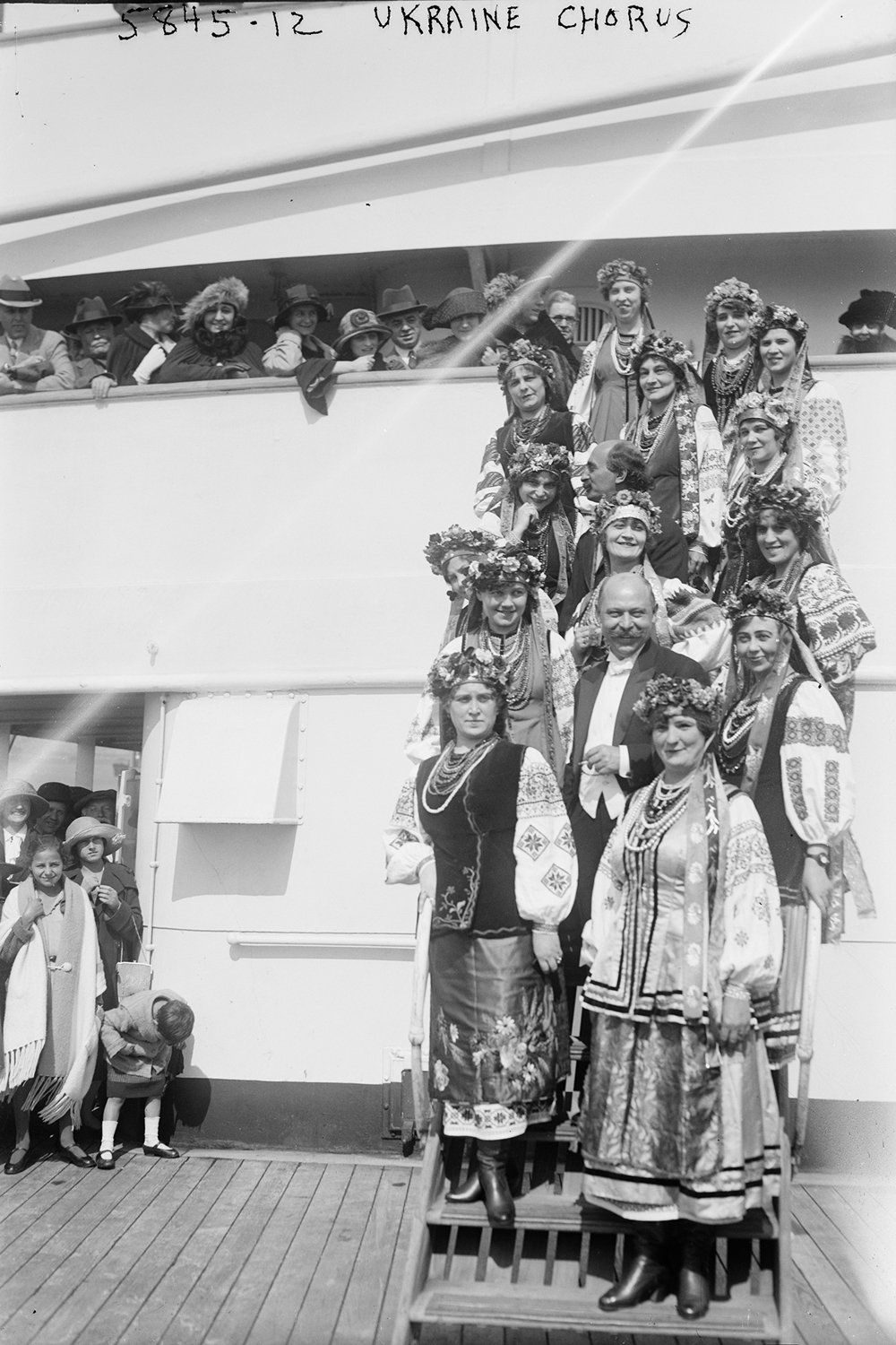 Ukrainian singers arriving in New York, U.S. in an undated photo. 