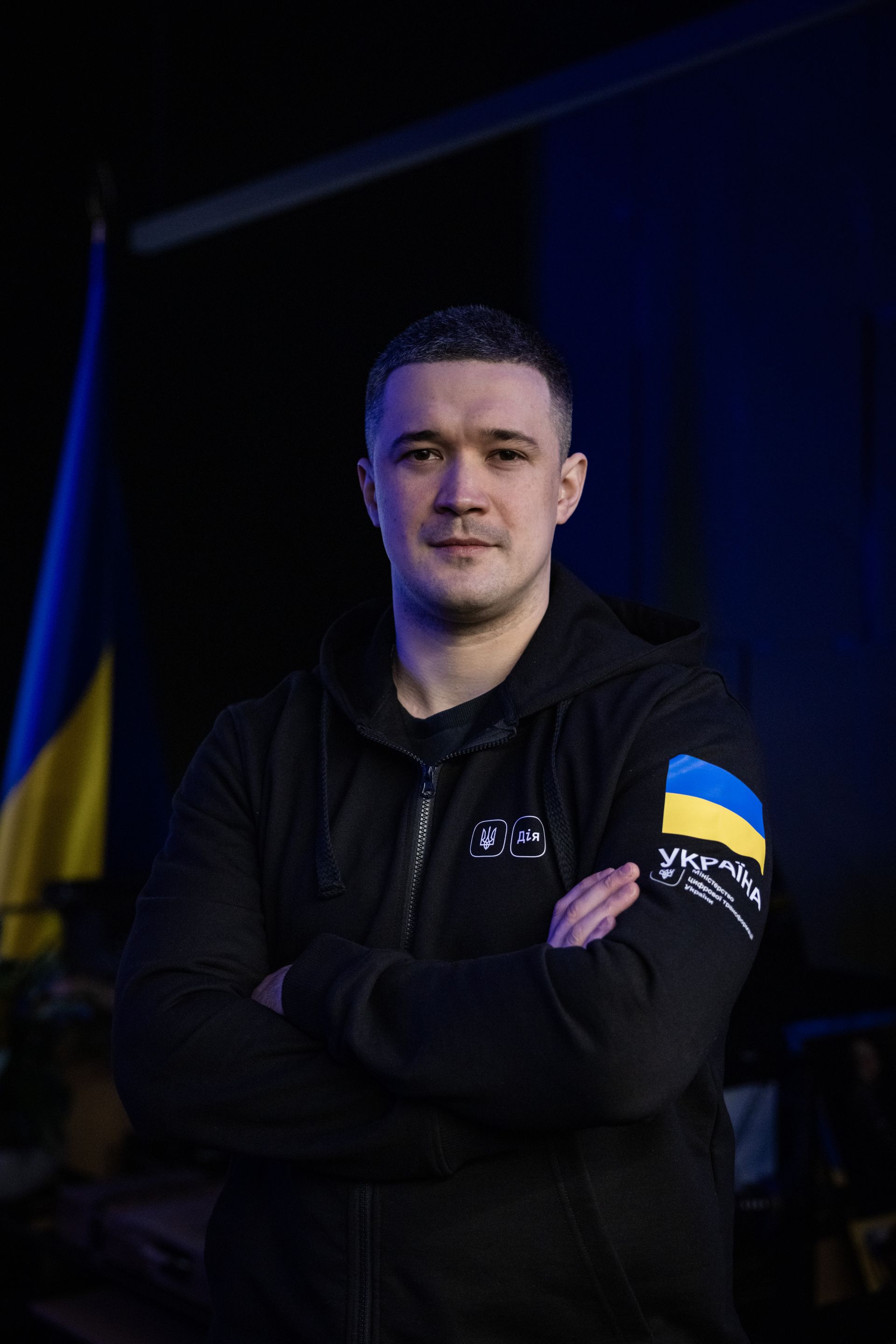Mykhailo Fedorov, the digital transformation minister stands for a portrait in his office in Kyiv, Ukraine, on April 5, 2025. 