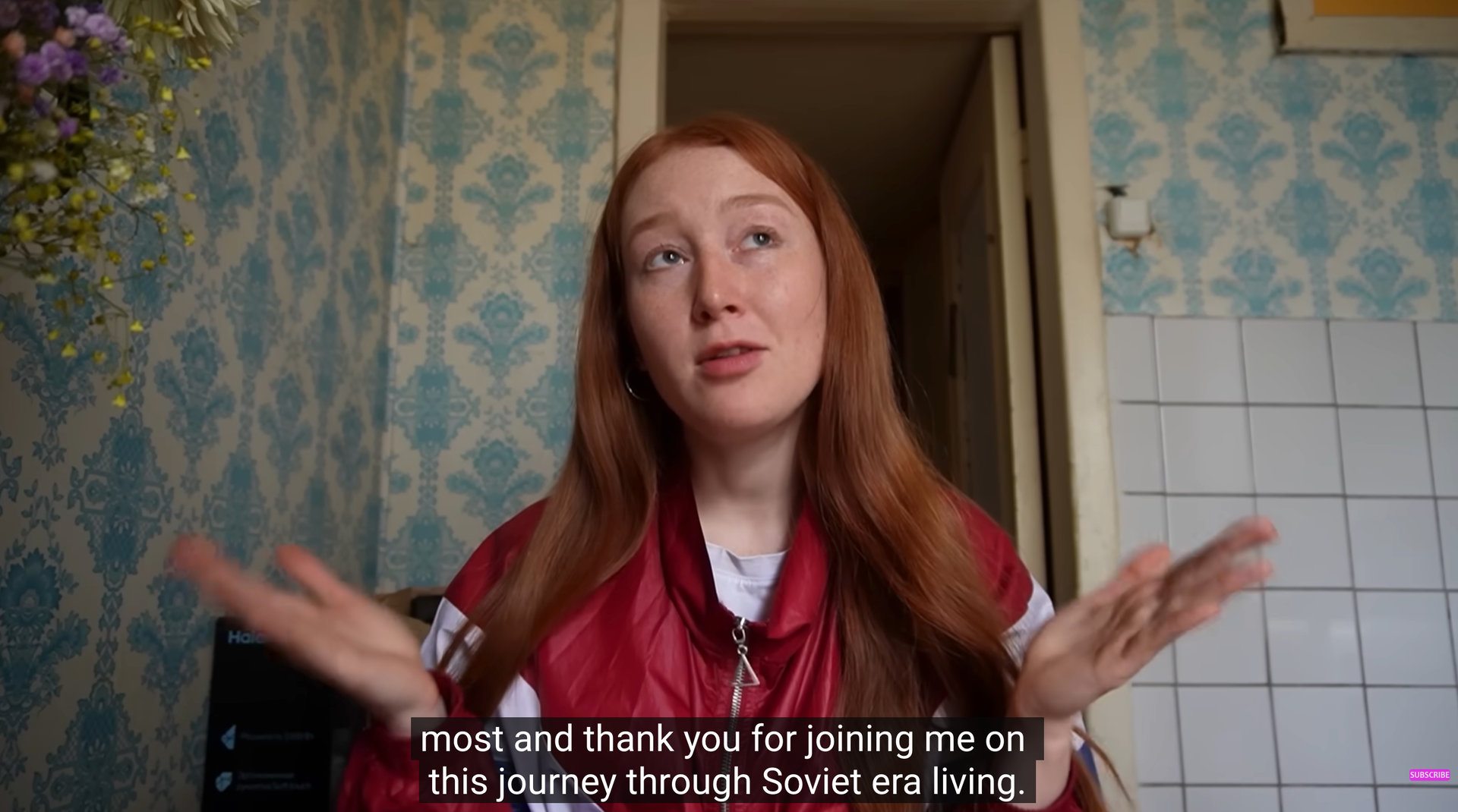 Screenshot from a video on the “Eli from Russia” YouTube channel where the host talks about the Soviet-era apartment. 