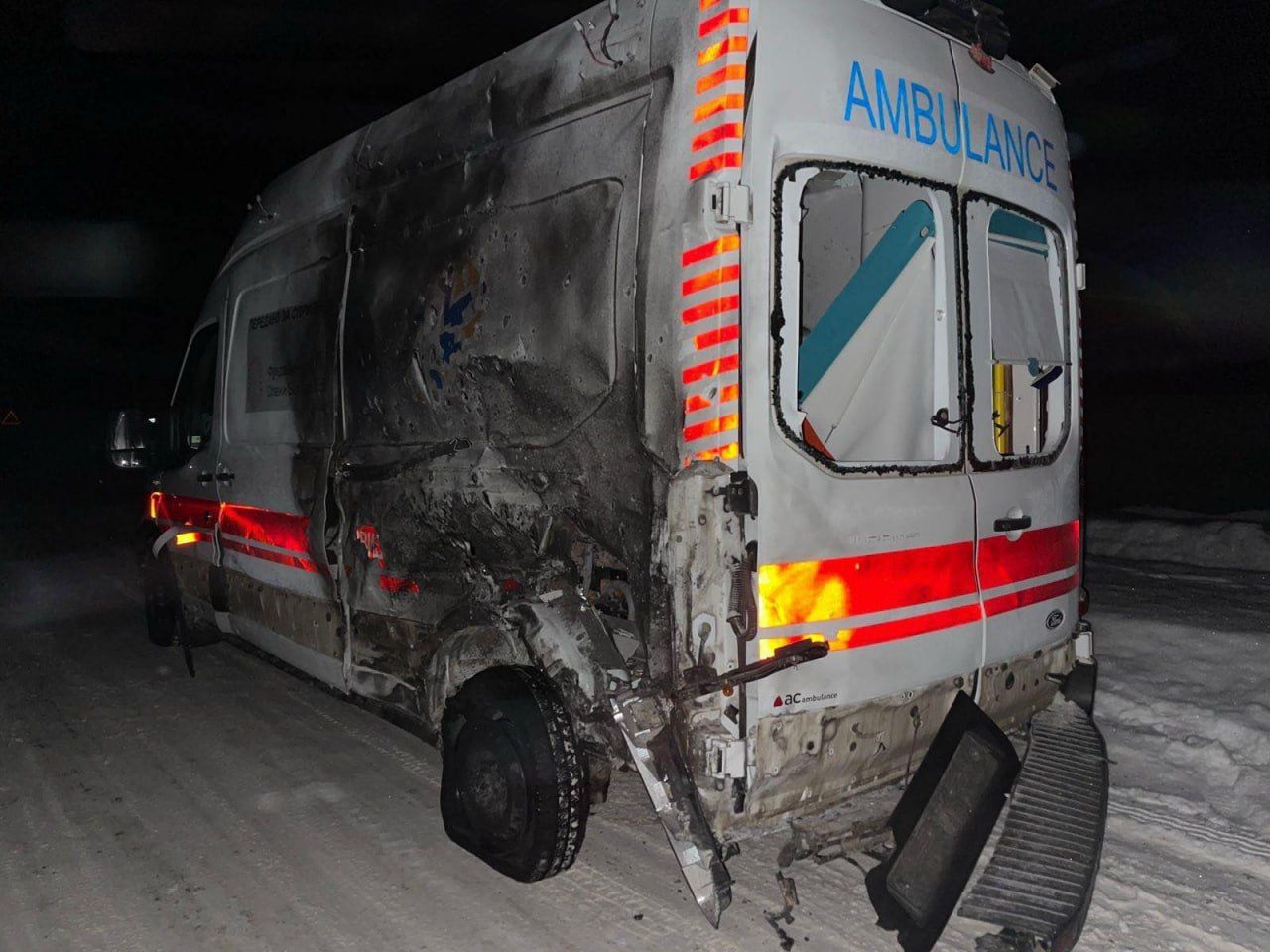 Russia strikes ambulance in Chernihiv Oblast, injuring 2 medics