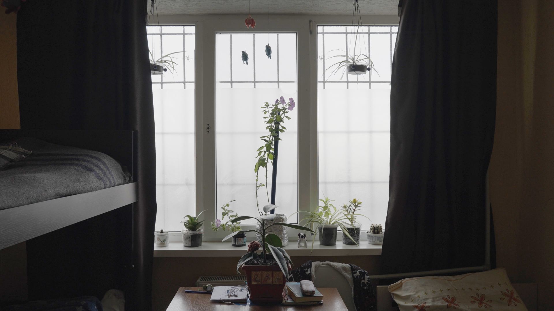 A view of a room where inmates are housed inside a women’s penal colony in southeastern Ukraine, on Feb. 5, 2026.