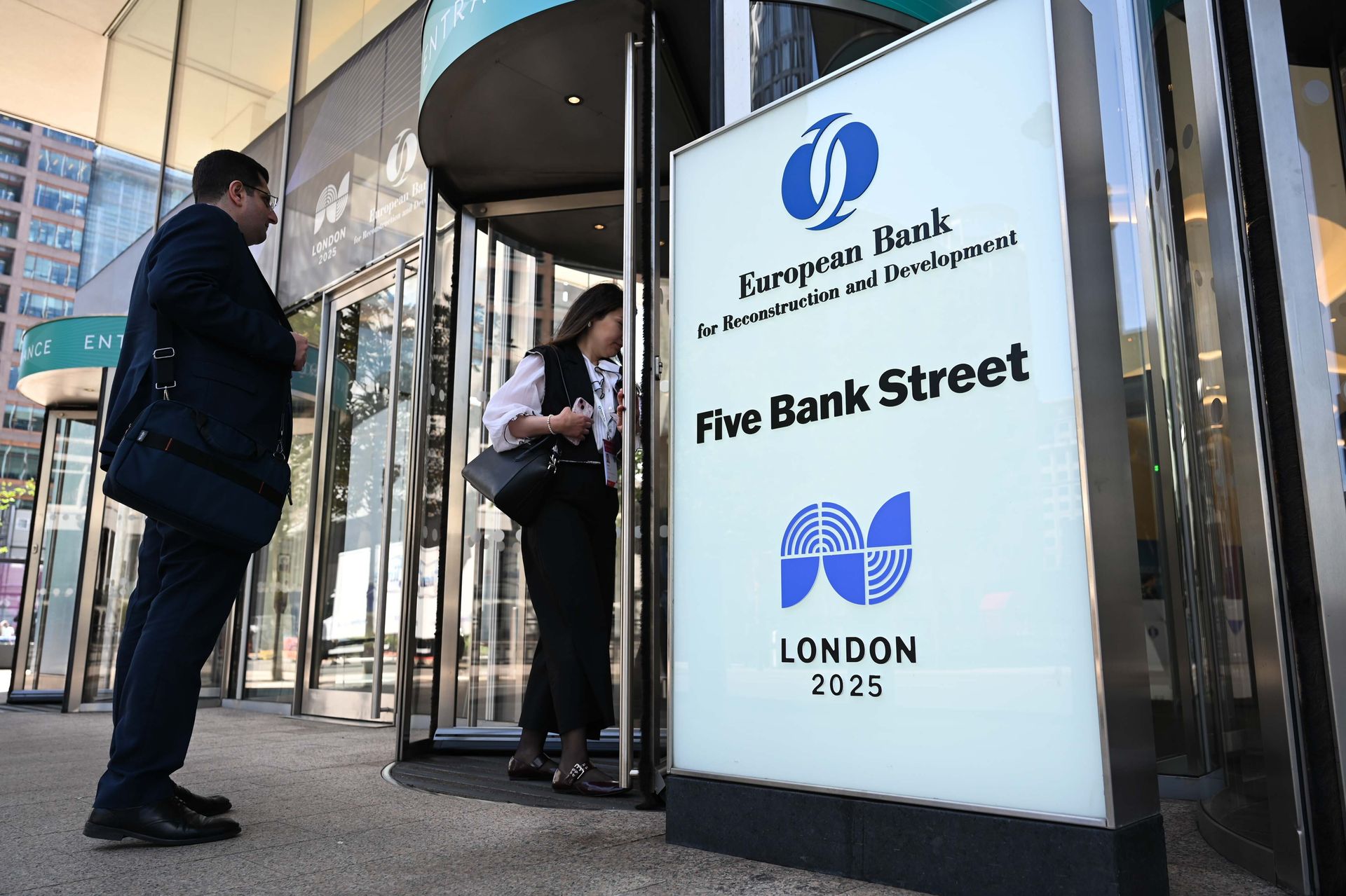 A view from the annual meeting of the European Bank for Reconstruction and Development in London, United Kingdom, on May 14, 2025. 