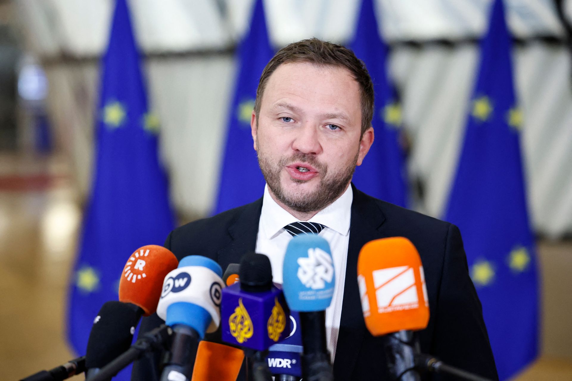 Estonia’s Foreign Minister Margus Tsahkna in Brussels, Belgium, on Jan. 29, 2026. 