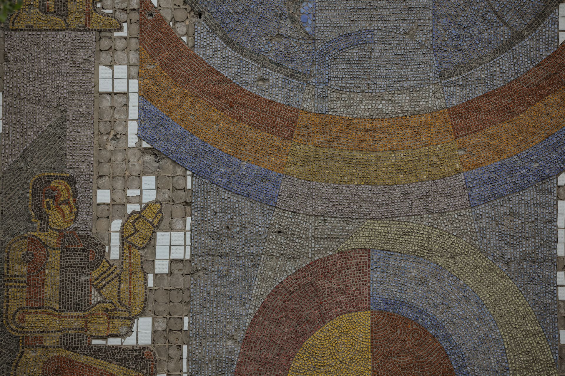 Mosaics are seen in Kostiantynivka, Donetsk Oblast, Ukraine, in an undated photo.