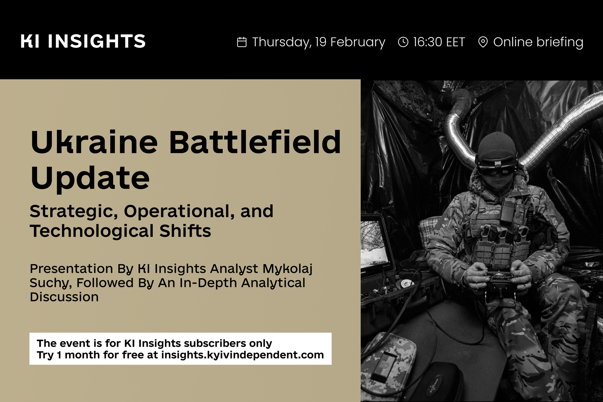 Ukraine battlefield update: Strategic, operational, and defense technology shifts — next KI Insights monthly briefing