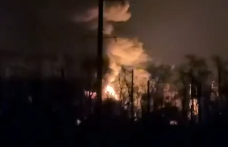 Ukrainian drones reportedly strike oil depot in Russia's Krasnodar Krai