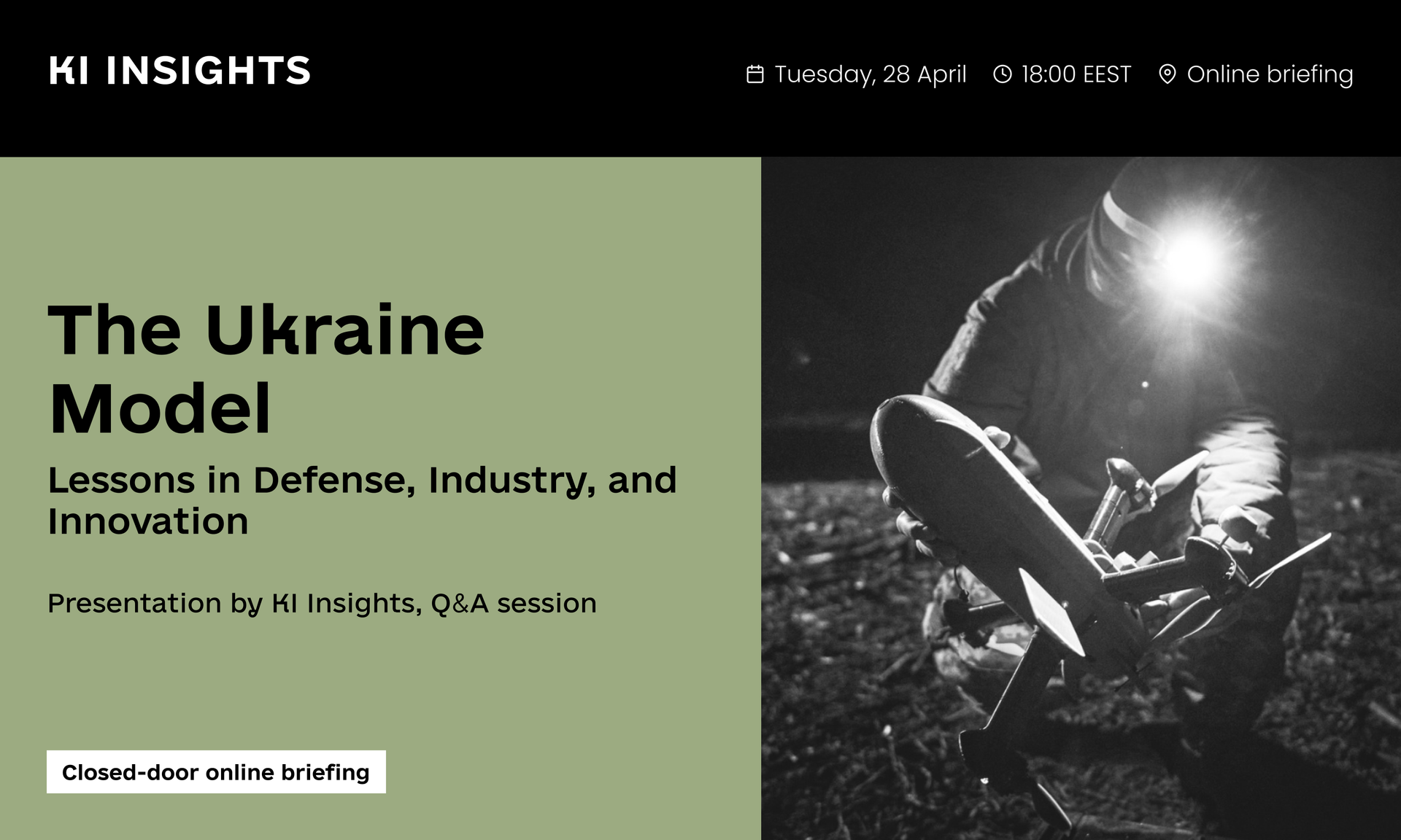 The Ukraine Model: Lessons in Defense, Industry, & Innovation — presentation by KI Insights