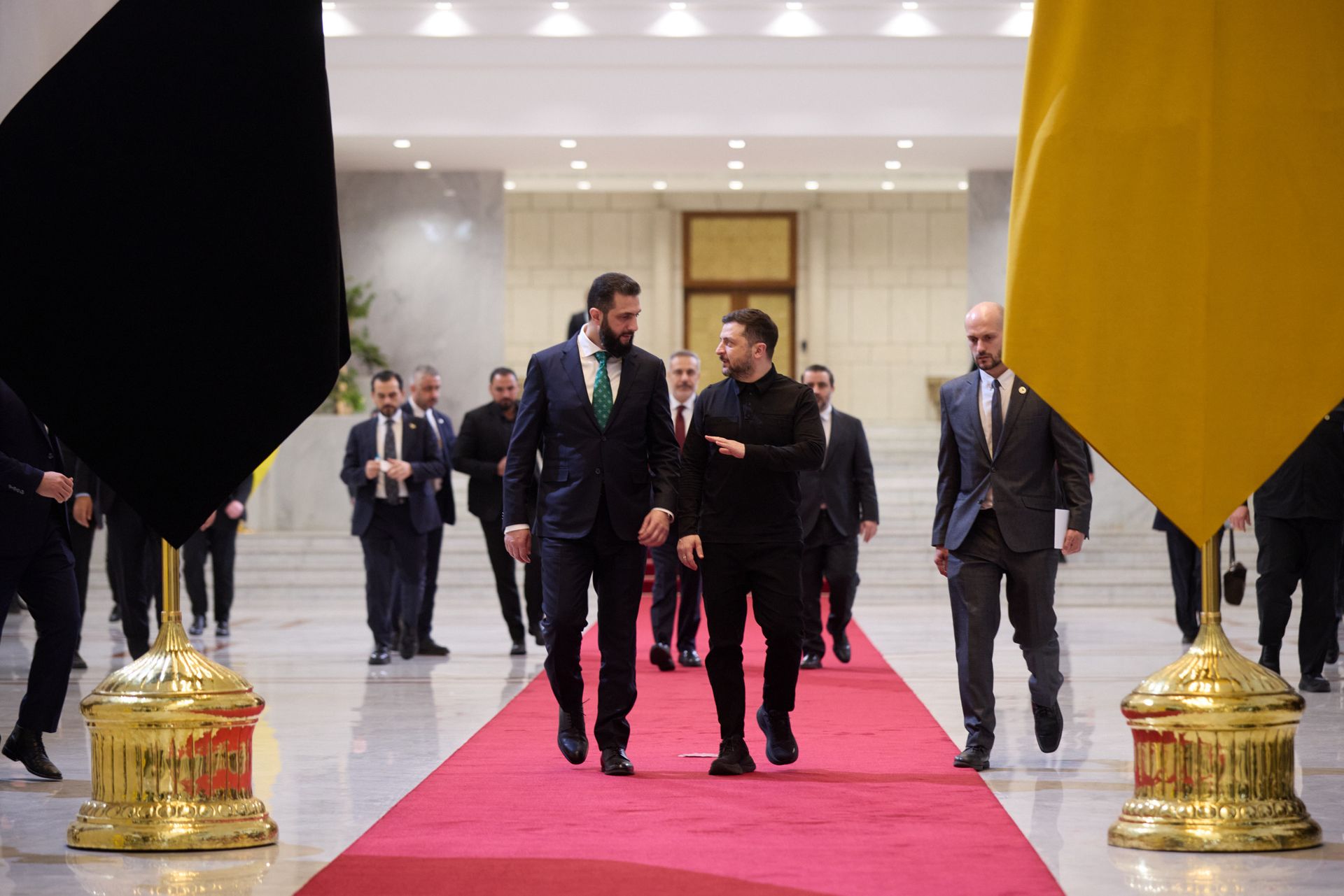 Zelensky arrives in Syria for talks with leadership amid Middle East war, meets with al-Sharaa
