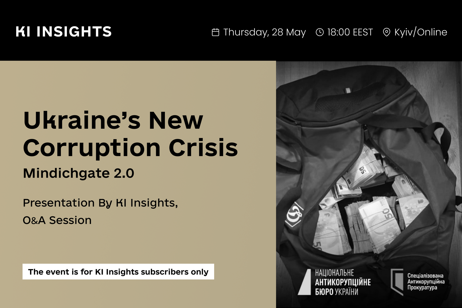 Understanding Ukraine's new corruption crisis — next KI Insights monthly briefing