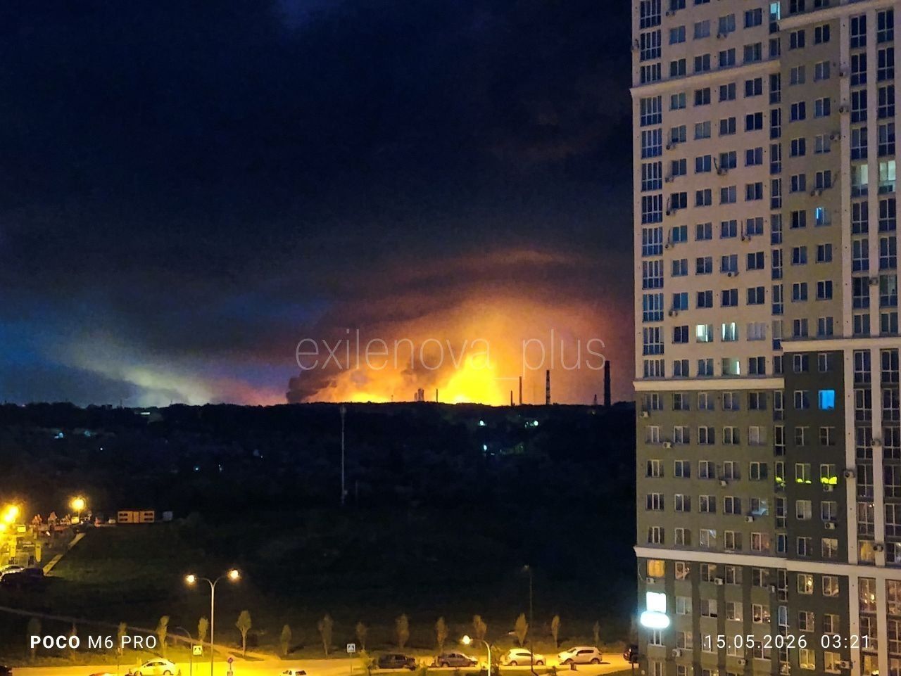 Major fire seen after Ukrainian drones reportedly strike oil refinery in Ryazan