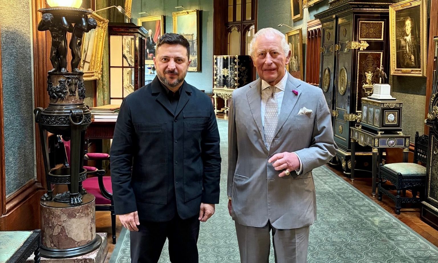 Zelensky meets King Charles during UK visit focuse