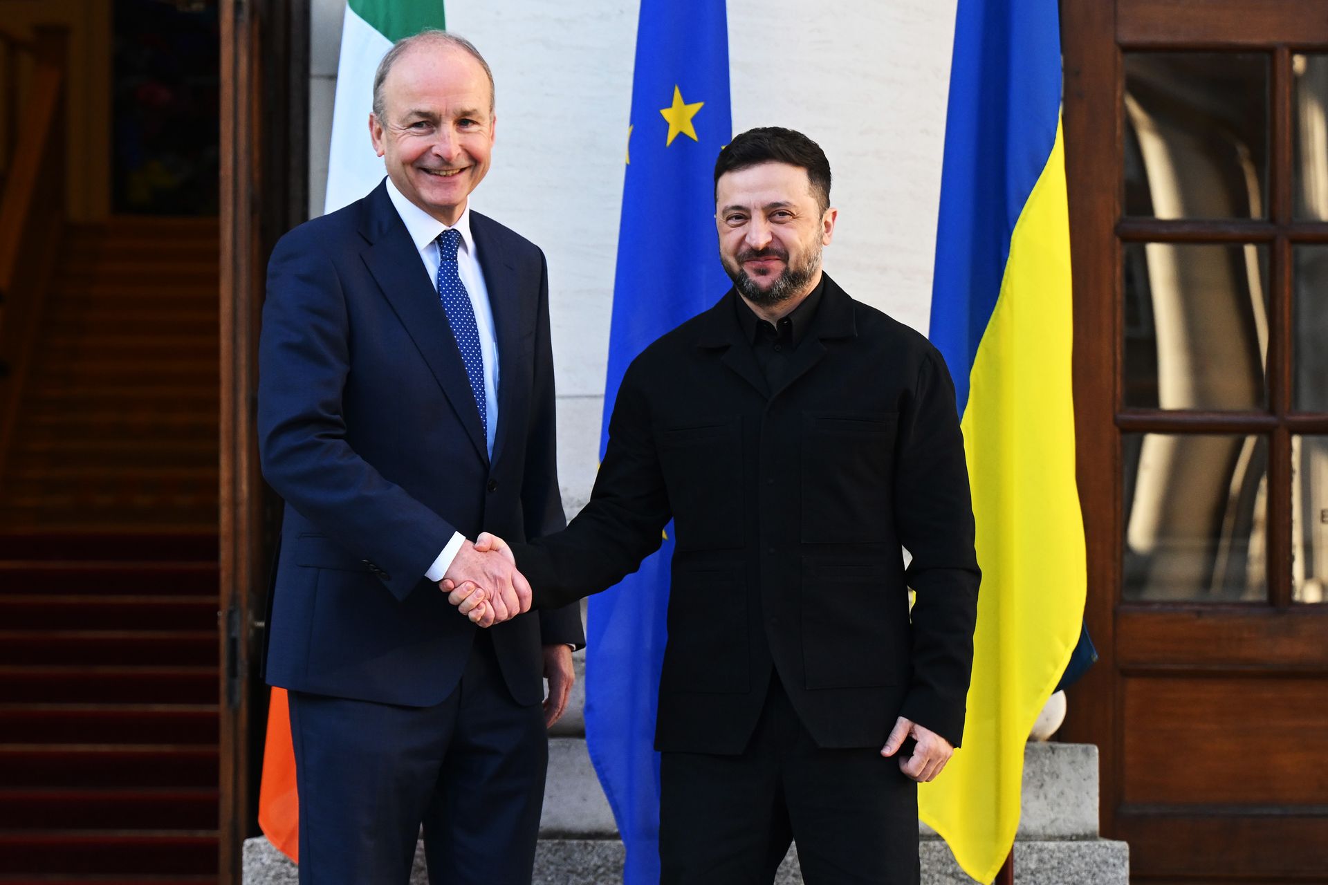 Zelensky arrives in Ireland as country's EU presidency begins