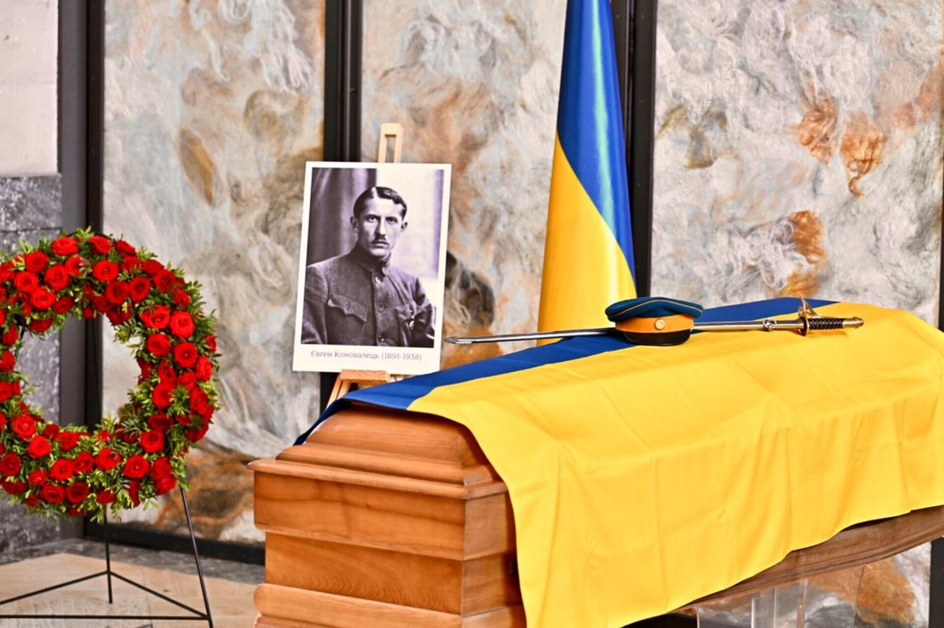 Remains of 20th-century military leader Yevhen Konovalets exhumed for reburial in Ukraine