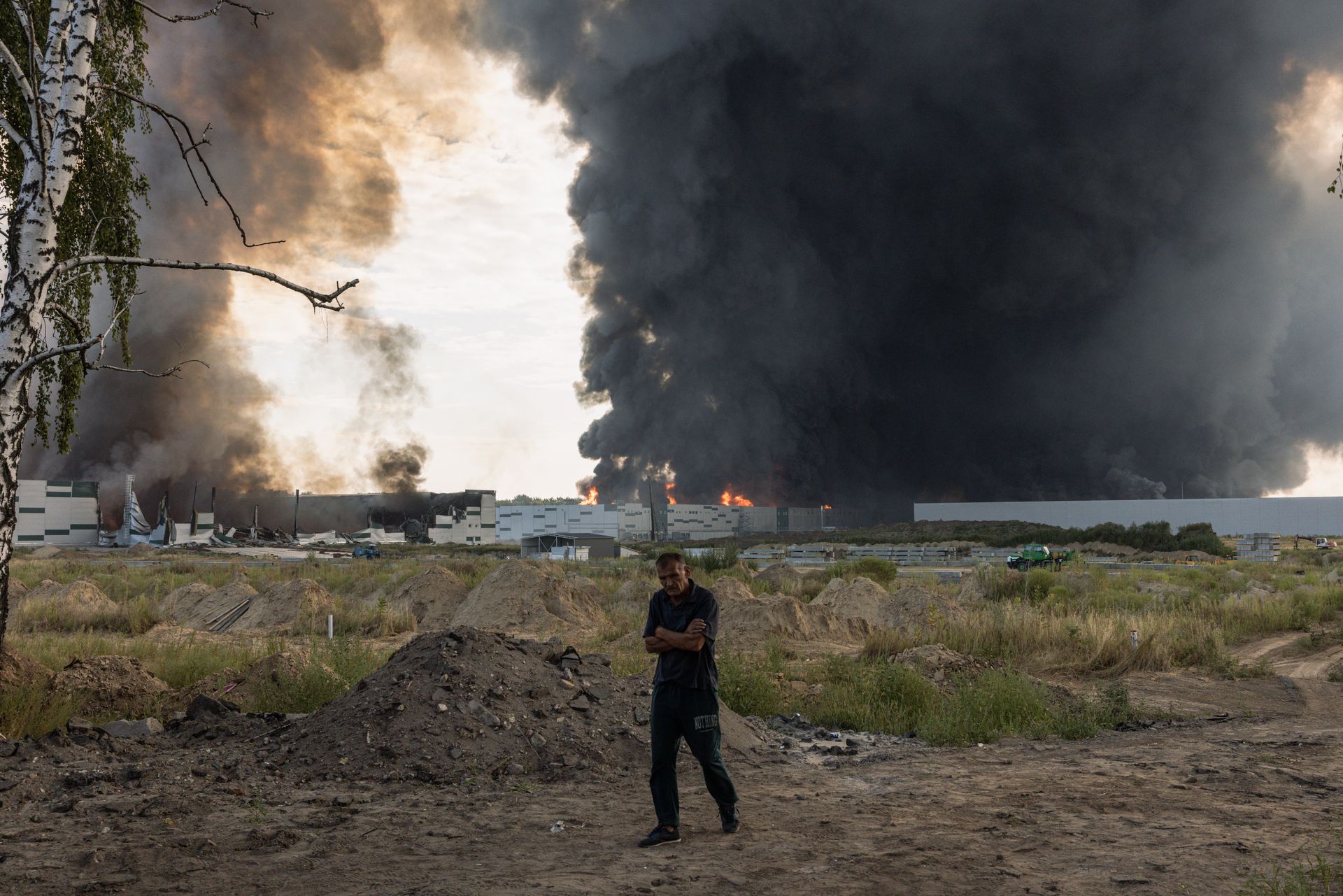 Aftermath of Russia's overnight ballistic missile and drone barrage on Kyiv, Aug. 27