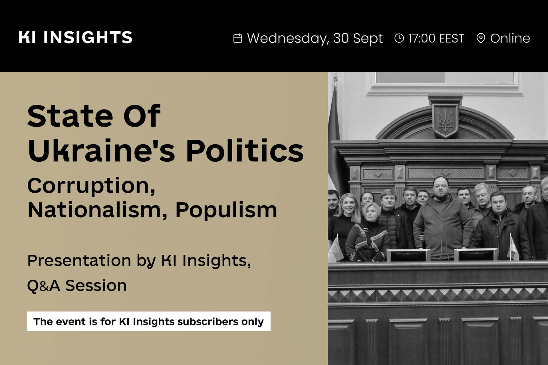 State of Ukraine's politics – KI Insights monthly briefing