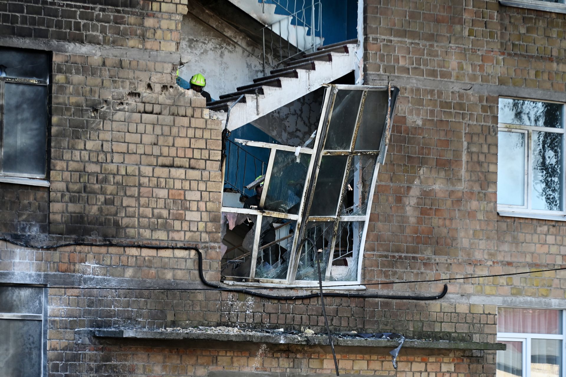 Russian drones hit Kyiv bridge and school, disrupting traffic and metro service