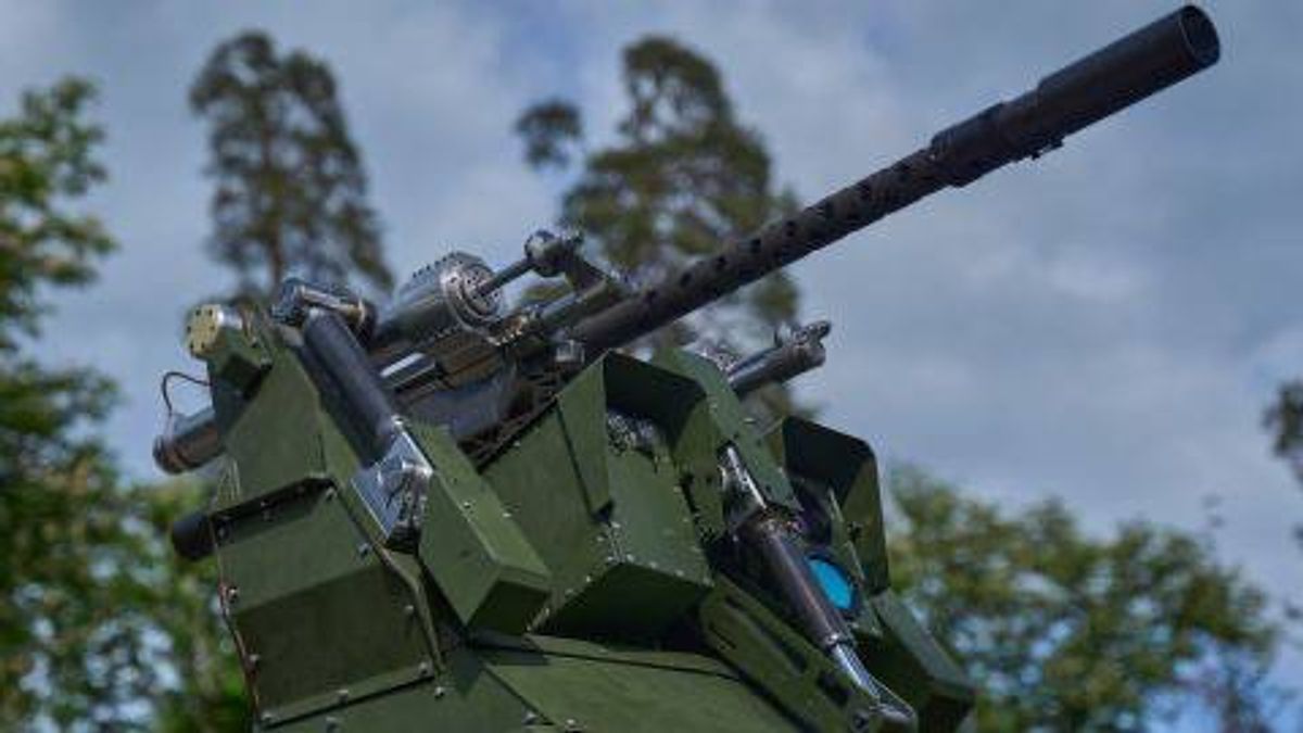 Photograph accompanying AI-guided gun turrets give Ukraine its first kills of jet-powered Geran-5 drones